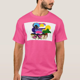 Valentine Rosa Flamingos roligt T Shirt
