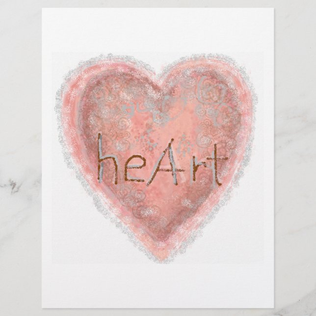 Valentine Rosa Heart Reklamblad (Framsidan)