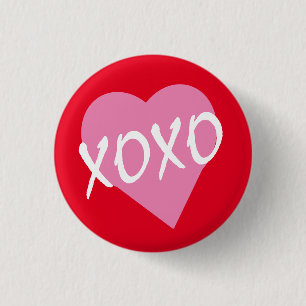 Valentine Rosa Heart XOXO Kisses Hugs Red Knapp