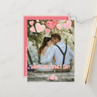 Valentine Rosa Hearths overlay Add Your Own Photo Helg Vykort