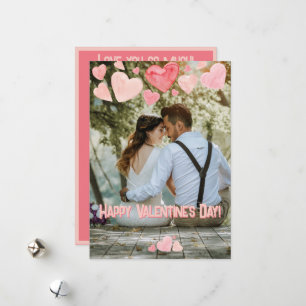 Valentine Rosa Hearths overlay Add Your Own Photo Julkort