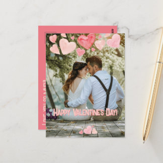 Valentine Rosa Hearths overlay Add Your Own Photo Vykort