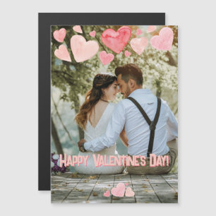 Valentine Rosa Hearts Add Your Own Photo Magnet