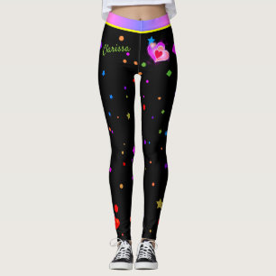 Valentine Rosa Hearts Festive Birthday Leggings