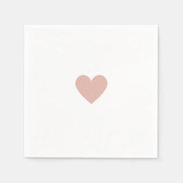 Valentine Rosa Hjarta Pappersservett