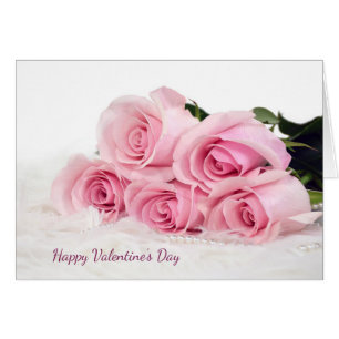 Valentine Rosa ros på Päls Hälsningskort