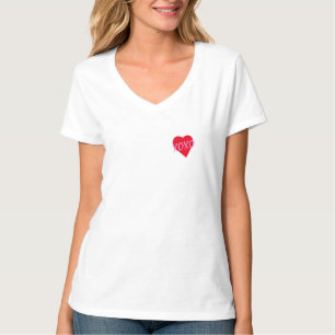 Valentine Rosa XOXO Hugs och Kisses Red Heart T Shirt