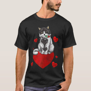 Valentine Rose Alla hjärtans dags katt  Valentine  T Shirt