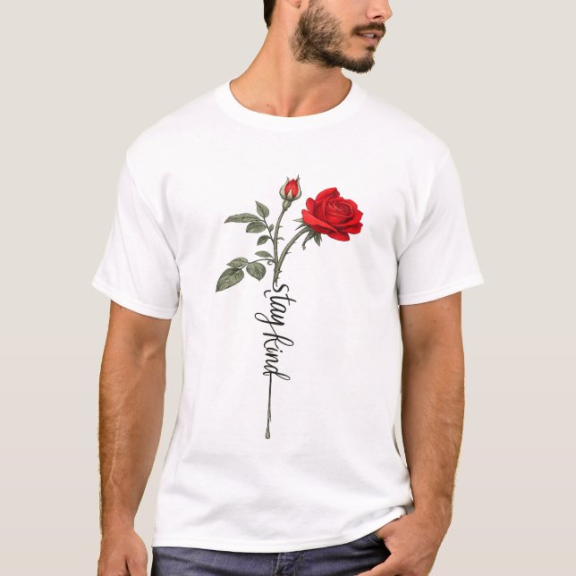 Valentine Rose Graphic Men’s T-Shirt  (Framsida)