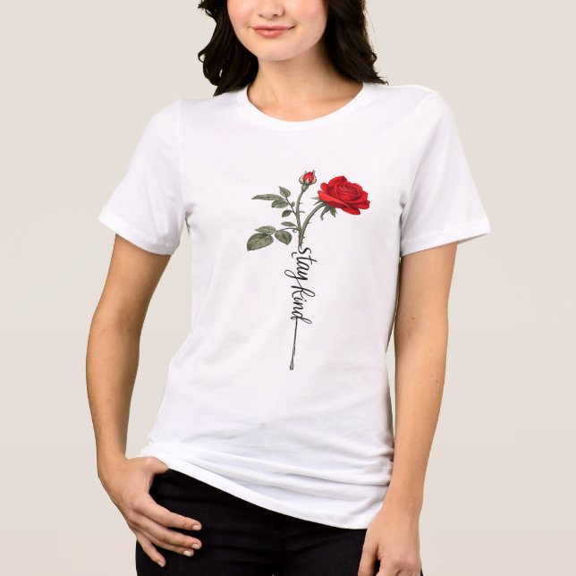 Valentine Rose Graphic Women’s T-Shirt  (Framsida)