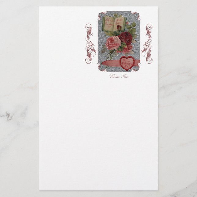 Valentine Rosor Pappersvaror Brevpapper (Framsida)