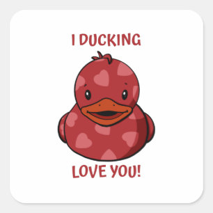 Valentine Rubber Anka Fyrkantigt Klistermärke