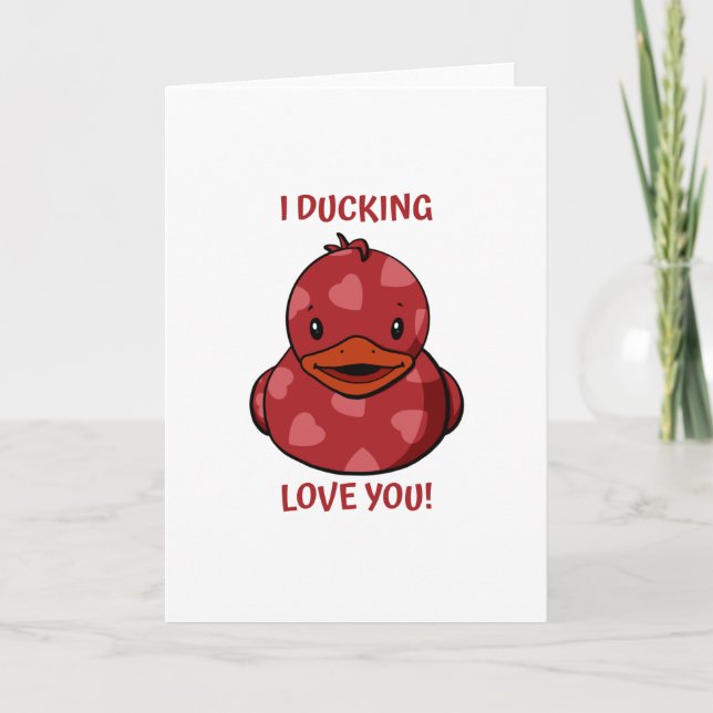 Valentine Rubber Duck Kort (Framsida)