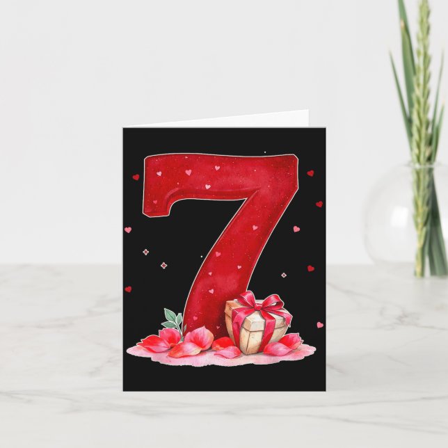 Valentine’s Day 67 Filled With Heart Funny Six Sev Kort (Framsida)