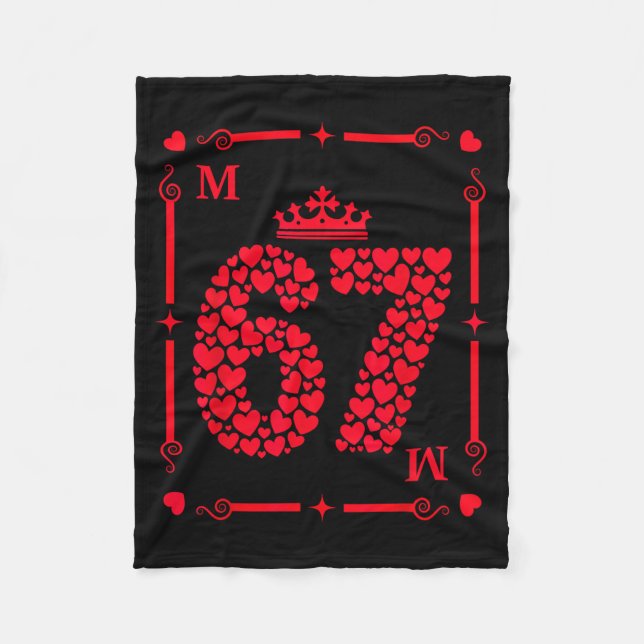 Valentine’s Day 67 Filled With Hearts Card Six Sev Fleecefilt (Framsidan)