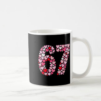 Valentine’s Day 67 Hearts Romantic Funny Six Seven Kaffemugg