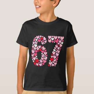 Valentine’s Day 67 Hearts Romantic Funny Six Seven T Shirt