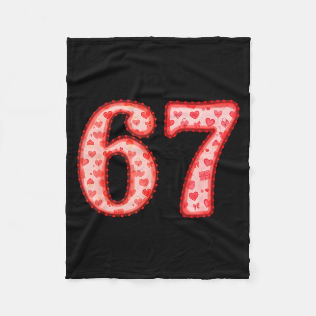 Valentine’s Day 67 Meme Filled With Hearts Funny S Fleecefilt (Framsidan)