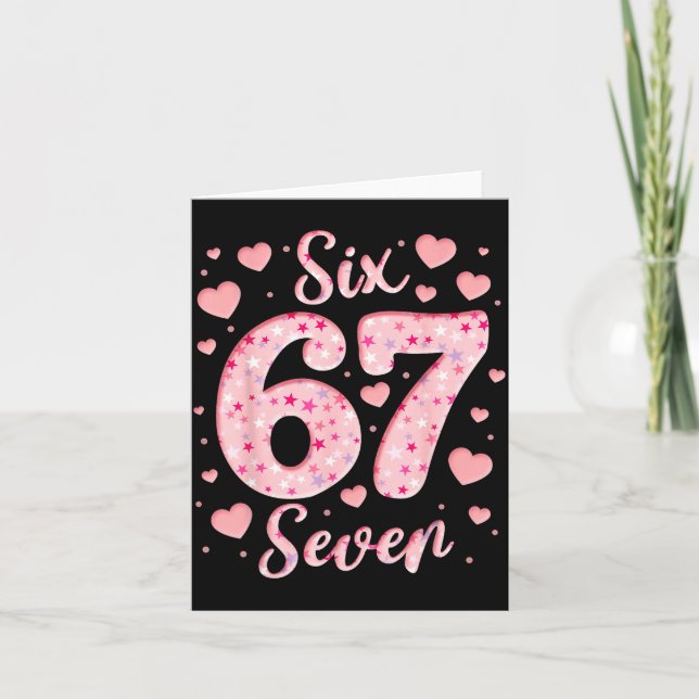 Valentine’s Day 67 Meme Filled With Hearts Funny S Kort (Framsida)