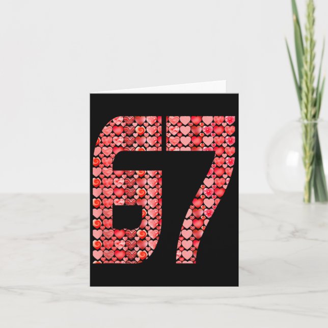 Valentine’s Day 67 Meme Filled With Hearts Funny S Kort (Framsida)