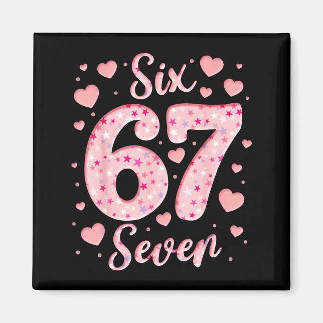 Valentine’s Day 67 Meme Filled With Hearts Funny S Magnet (Framsidan)