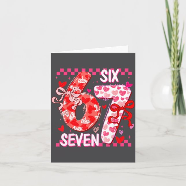 Valentine’s Day 67 Meme Happy Valentines Day Funny Kort (Framsida)