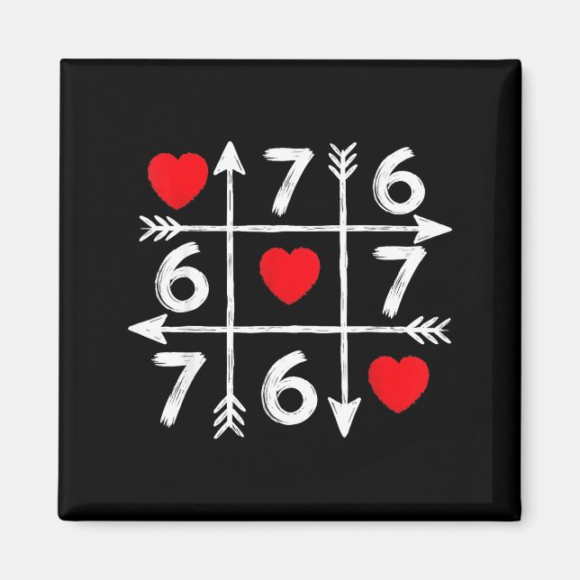 Valentine’s Day 67 Six Seven Meme Love Heart Coupl Magnet (Framsidan)