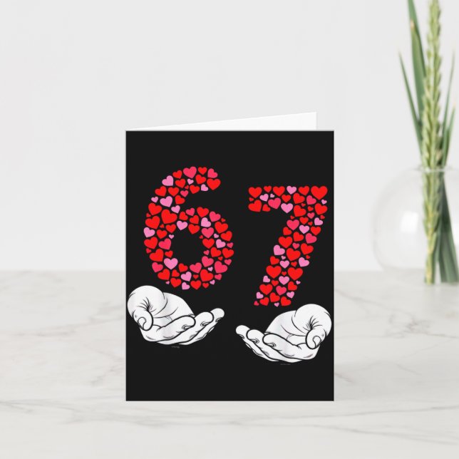 Valentine’s Day 6-7 Meme Six Seven 6 7 Valentine H Kort (Framsida)