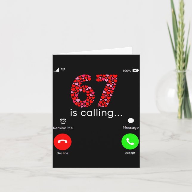 Valentine’s Day 6-7 Meme Six Seven 6 7 Valentine H Kort (Framsida)