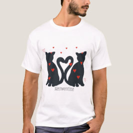 Valentine’s Day Cat lovers Meowentine Couple  T Shirt