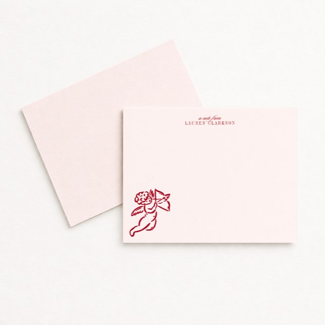 Valentine’s Day Cupid Note Card Inbjudningar (Skapare uppladdad)