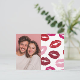 Valentine’s Day Custom Photo Kisses Vykort