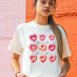 Valentine’s Day Donut Love Food Lover  T Shirt