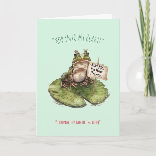 Valentine’s Day Funny Card – Cute Pun Love Humor Helgkort (Framsida)