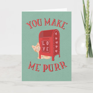 Valentine´s Day Kitty Love Letters Kort