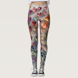 Valentine’s Day Leggings – Romantic Heart Pattern 