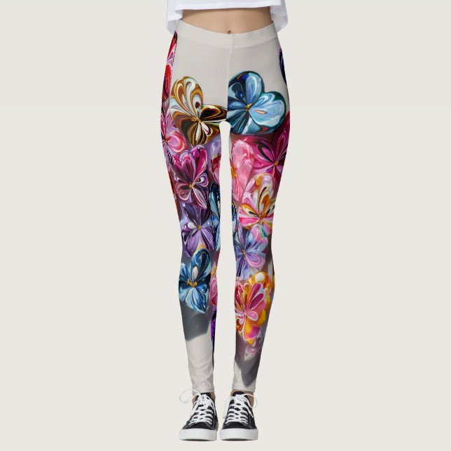 Valentine’s Day Leggings – Romantic Heart Pattern  (Framsida)