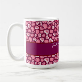 Valentine’s Day Love Hearts. Sweet and Glossy Hea Kaffemugg
