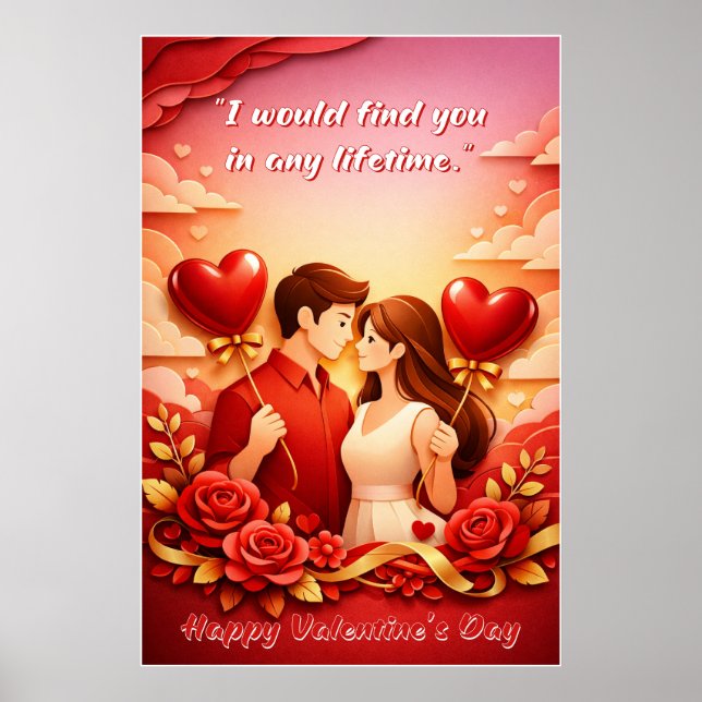 Valentine’s Day Love Quote Poster (Framsidan)