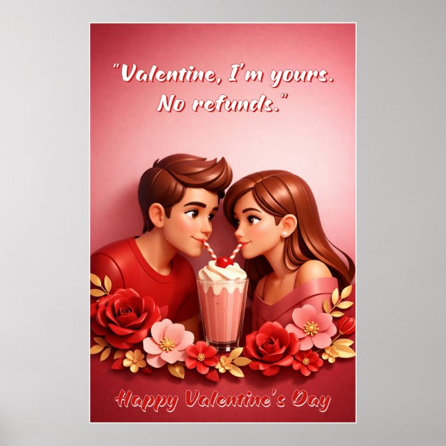 Valentine’s Day Love Quote Poster  (Framsidan)