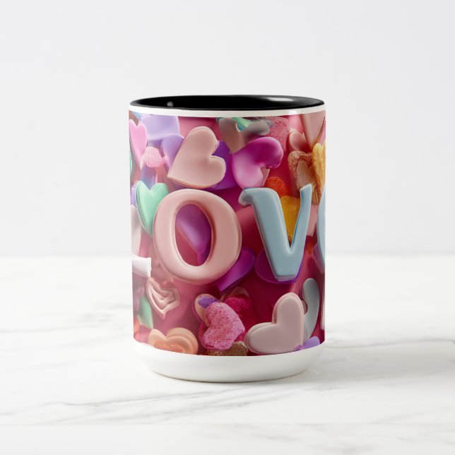 Valentine’s Day Mug | Romantic, Cute &Heartwarming Två-Tonad Mugg (Center)