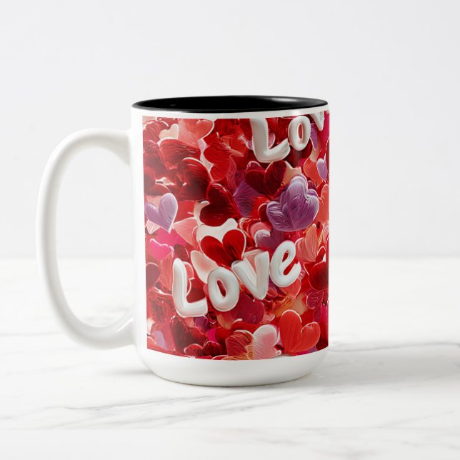 Valentine’s Day Mug | Romantic, Cute &Heartwarming Två-Tonad Mugg (Vänster)