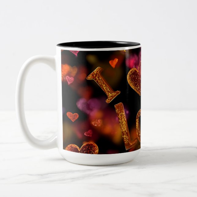 Valentine’s Day Mug | Romantic, Cute &Heartwarming Två-Tonad Mugg (Vänster)