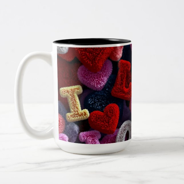 Valentine’s Day Mug | Romantic, Cute &Heartwarming Två-Tonad Mugg (Vänster)