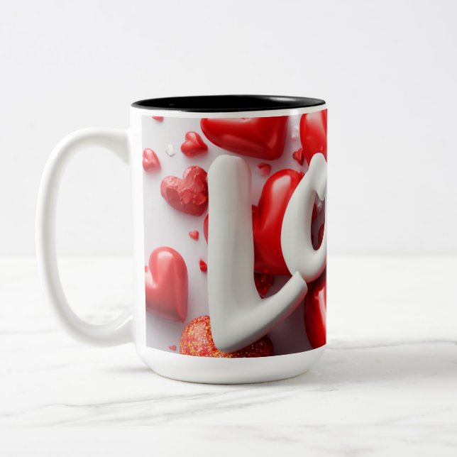 Valentine’s Day Mug | Romantic, Cute &Heartwarming Två-Tonad Mugg (Vänster)