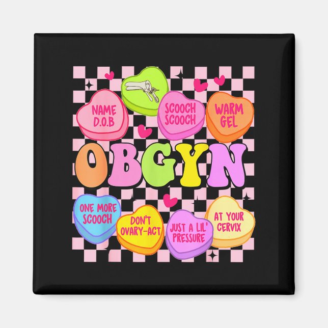 Valentine’s Day Obgyn Nurse Gynaecology Gynaecolog Magnet (Framsidan)