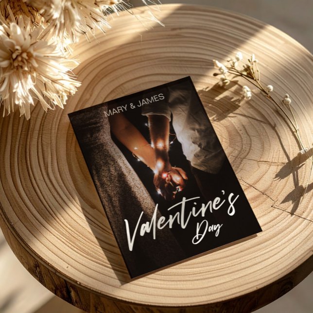 Valentine’s Day Photo Romantic Couple Love Helg Vykort (Happy Valentine’s Day Photo Romantic Holiday Postcard, Photo Valentines Day Card)