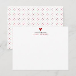 Valentine’s Day Red Heart stationery Note Card Inbjudningar