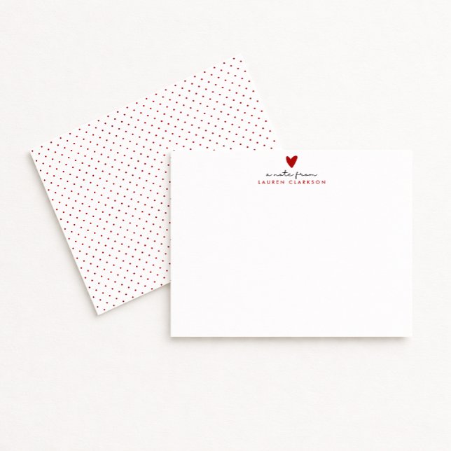 Valentine’s Day Red Heart stationery Note Card Inbjudningar (Skapare uppladdad)