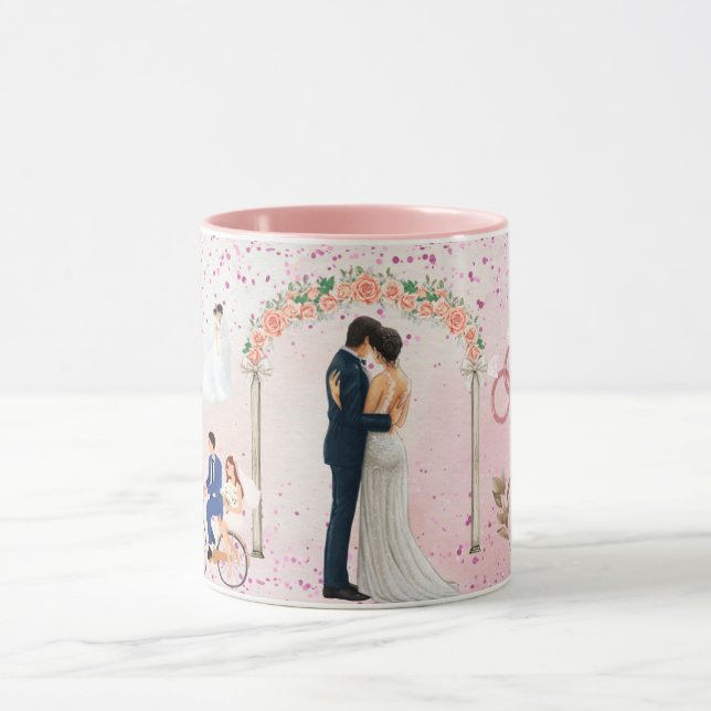  Valentine’s Day Romantic Couple Silhouette Love  Mugg (Center)